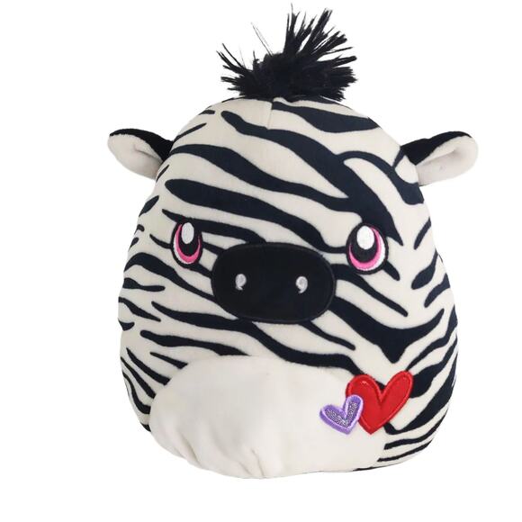 Kellytoy Squishmallows 8" Freddie The Zebra Valentine's Day Hearts 2020 Edition - Picture 1 of 8